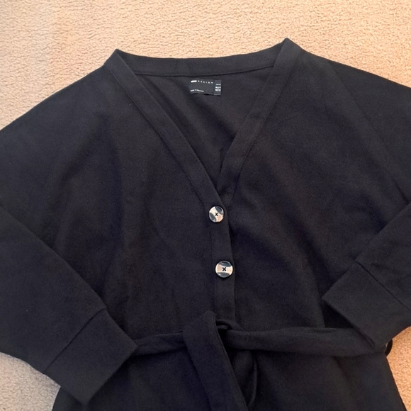 SIZE 14. ASOS DESIGN LONGLINE FLANNEL CARDIGAN OVERSIZED - Picture 2 of 9